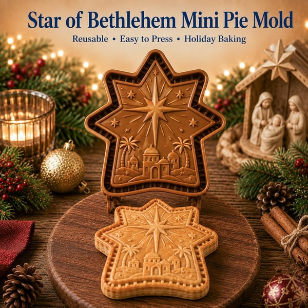 ✝️ Christmas Nativity Mini Pie Mold Collection | Reusable Embossed Molds with Jesus, Nativity & Faith-Inspired Designs🥧