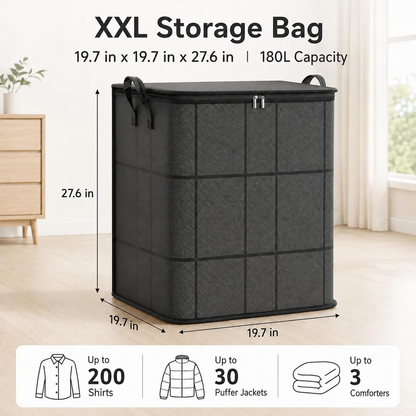 🎁Summer Limited-Time 50% OFF 🔥 – Large Capacity Zippered Fabric Organizer for Bedding & Clothes