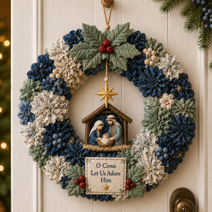 🔥50% Off Last Day-Christmas 3D Fabric Poke Wreath DIY Kit🎄(📦Buy 2 Free Shipping)