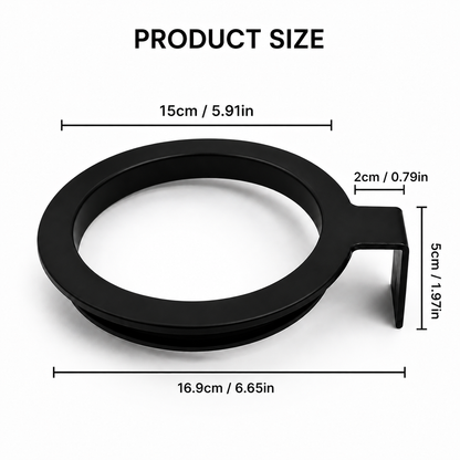 Quick-Mount Outdoor Trash Can Accessory – Matte Black