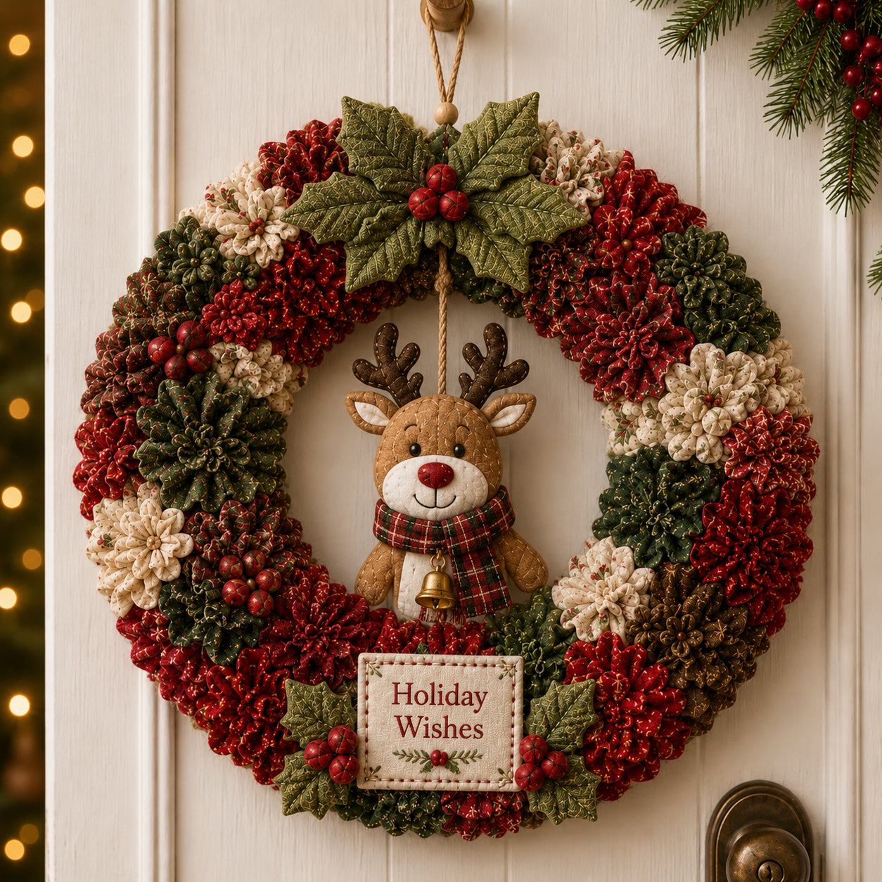 🔥50% Off Last Day-Christmas 3D Fabric Poke Wreath DIY Kit🎄(📦Buy 2 Free Shipping)