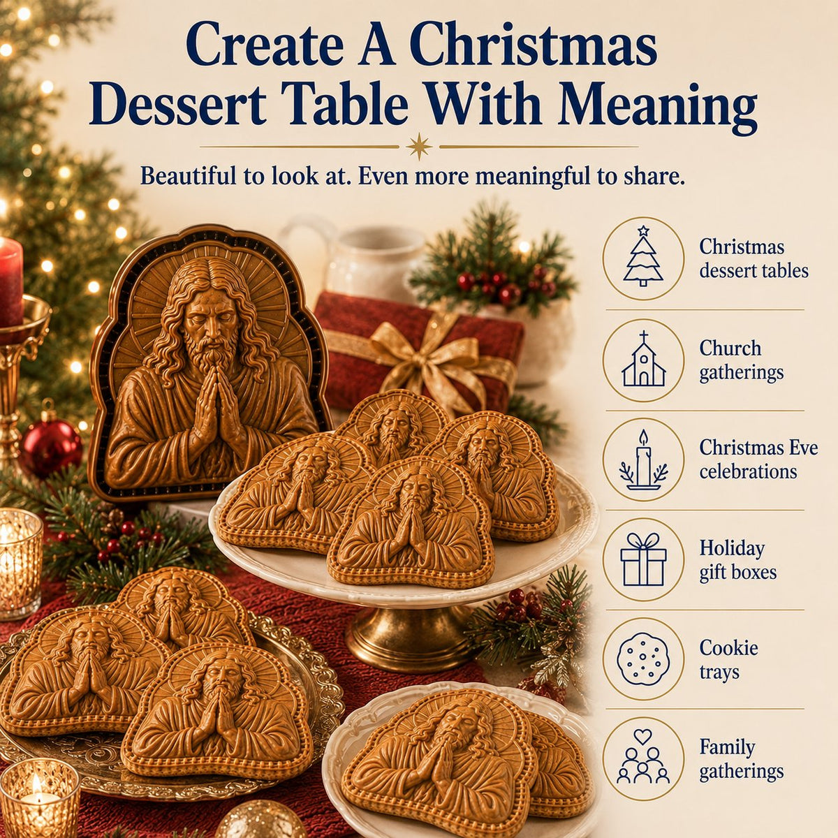 ✝️ Christmas Nativity Mini Pie Mold Collection | Reusable Embossed Molds with Jesus, Nativity & Faith-Inspired Designs🥧