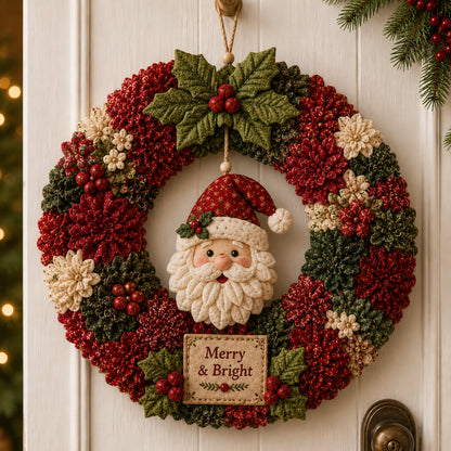 🔥50% Off Last Day-Christmas 3D Fabric Poke Wreath DIY Kit🎄(📦Buy 2 Free Shipping)