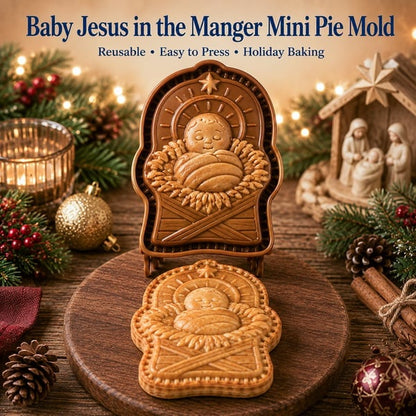 ✝️ Christmas Nativity Mini Pie Mold Collection | Reusable Embossed Molds with Jesus, Nativity & Faith-Inspired Designs🥧