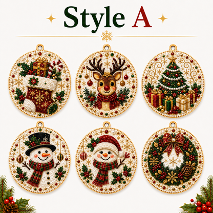 ✨ Christmas Diamond Art Ornament Kit – Make 6 Festive Keepsakes 🎄