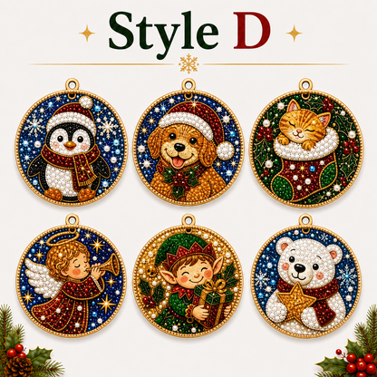 ✨ Christmas Diamond Art Ornament Kit – Make 6 Festive Keepsakes 🎄