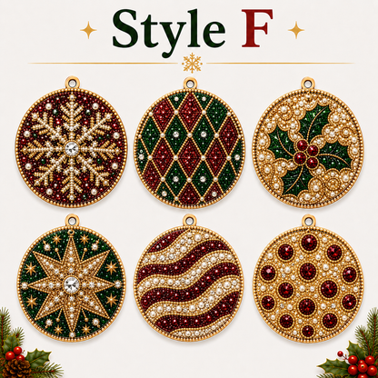 ✨ Christmas Diamond Art Ornament Kit – Make 6 Festive Keepsakes 🎄