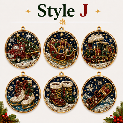 ✨ Christmas Diamond Art Ornament Kit – Make 6 Festive Keepsakes 🎄