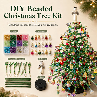 🔥Last Day 50% OFF🎄✨ DIY Beaded Christmas Tree Kit – 🎅Create Your Own Sparkling Holiday Decoration