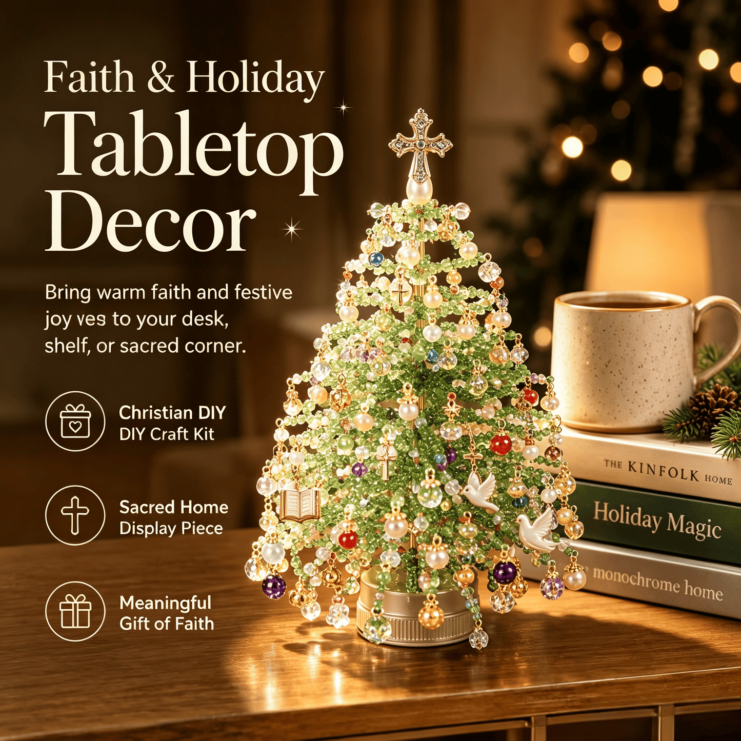 🔥Last Day 50% OFF🎄✨ DIY Beaded Christmas Tree Kit – 🎅Create Your Own Sparkling Holiday Decoration