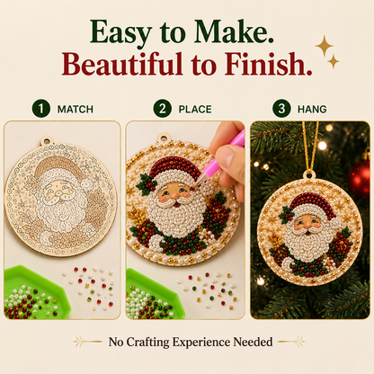 ✨ Christmas Diamond Art Ornament Kit – Make 6 Festive Keepsakes 🎄