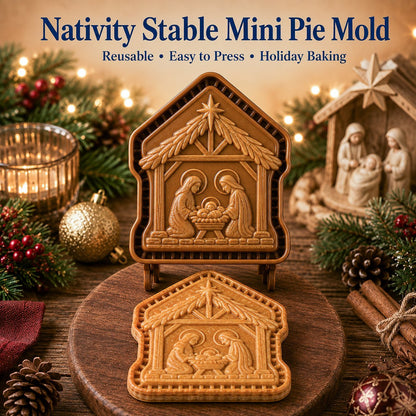 ✝️ Christmas Nativity Mini Pie Mold Collection | Reusable Embossed Molds with Jesus, Nativity & Faith-Inspired Designs🥧
