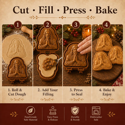 ✝️ Christmas Nativity Mini Pie Mold Collection | Reusable Embossed Molds with Jesus, Nativity & Faith-Inspired Designs🥧