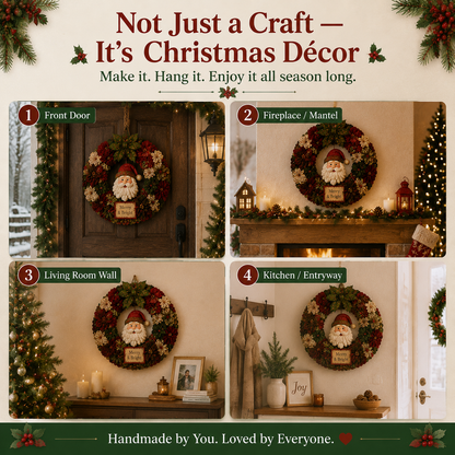🔥50% Off Last Day-Christmas 3D Fabric Poke Wreath DIY Kit🎄(📦Buy 2 Free Shipping)