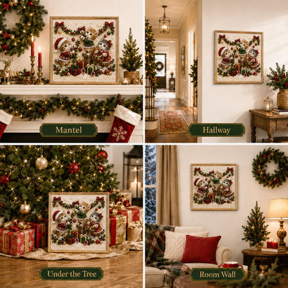 🎅🐱 LAST DAY 50% OFF-3D Pearl Christmas Cat Art Kit-Beginner-Friendly DIY Holiday Decoration ❄️🎄