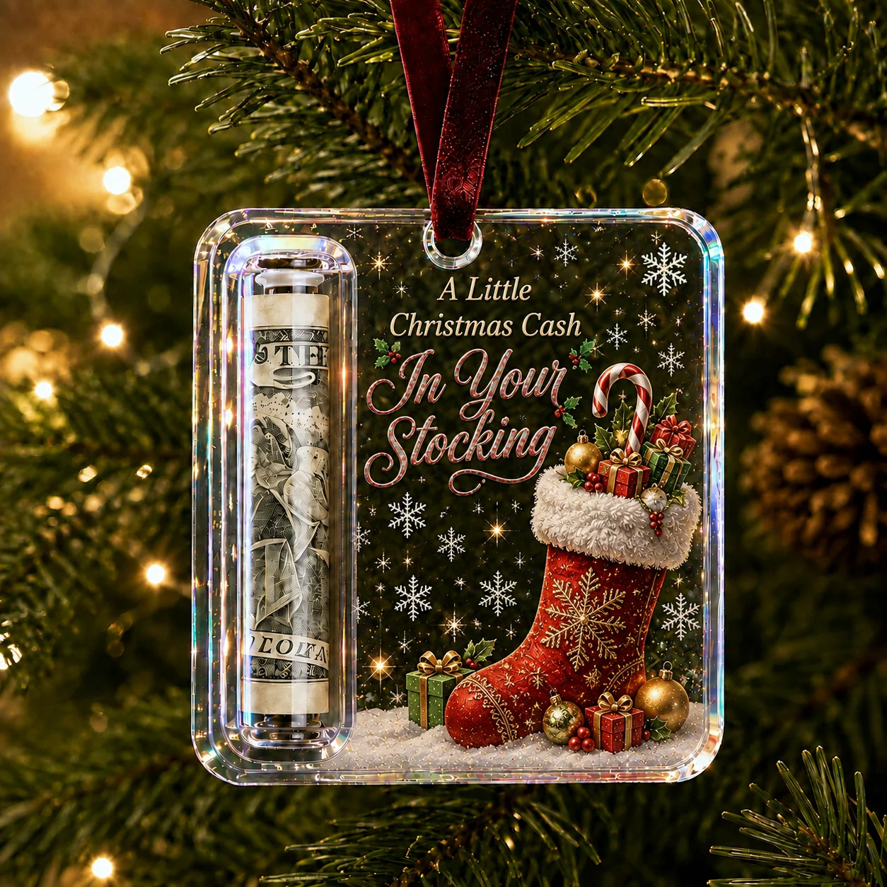 🔥LAST DAY 50% OFF -🎄Christmas Cash Gift Ornament💵- Turn a Simple Cash Gift Into a Christmas Surprise