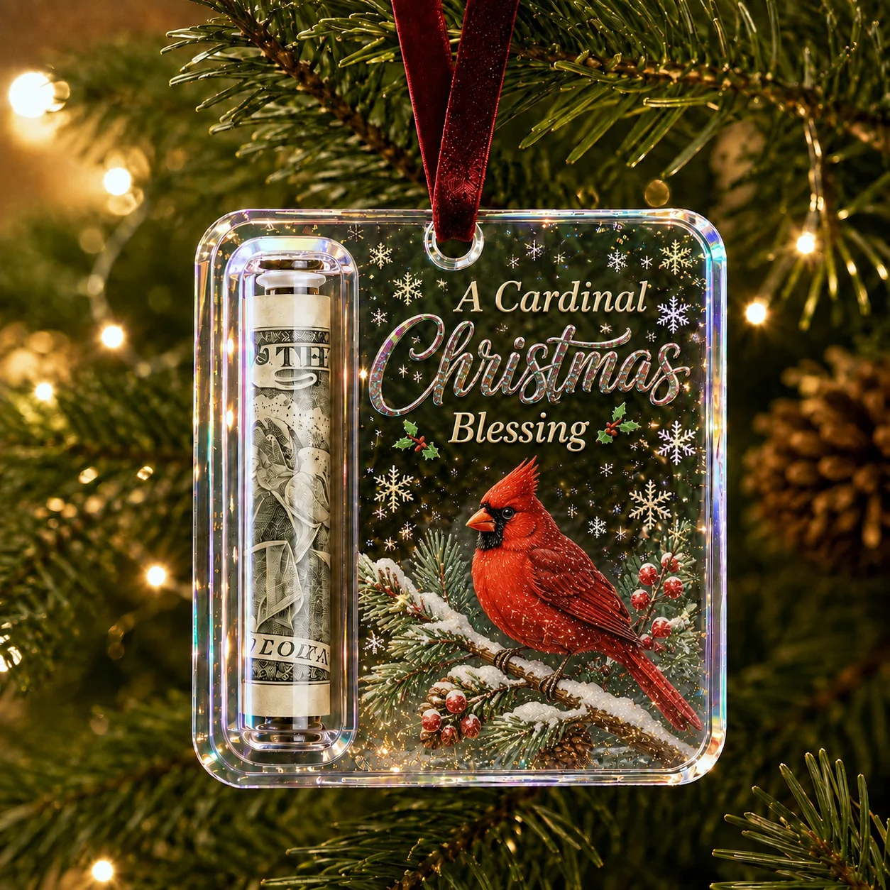 🔥LAST DAY 50% OFF -🎄Christmas Cash Gift Ornament💵- Turn a Simple Cash Gift Into a Christmas Surprise