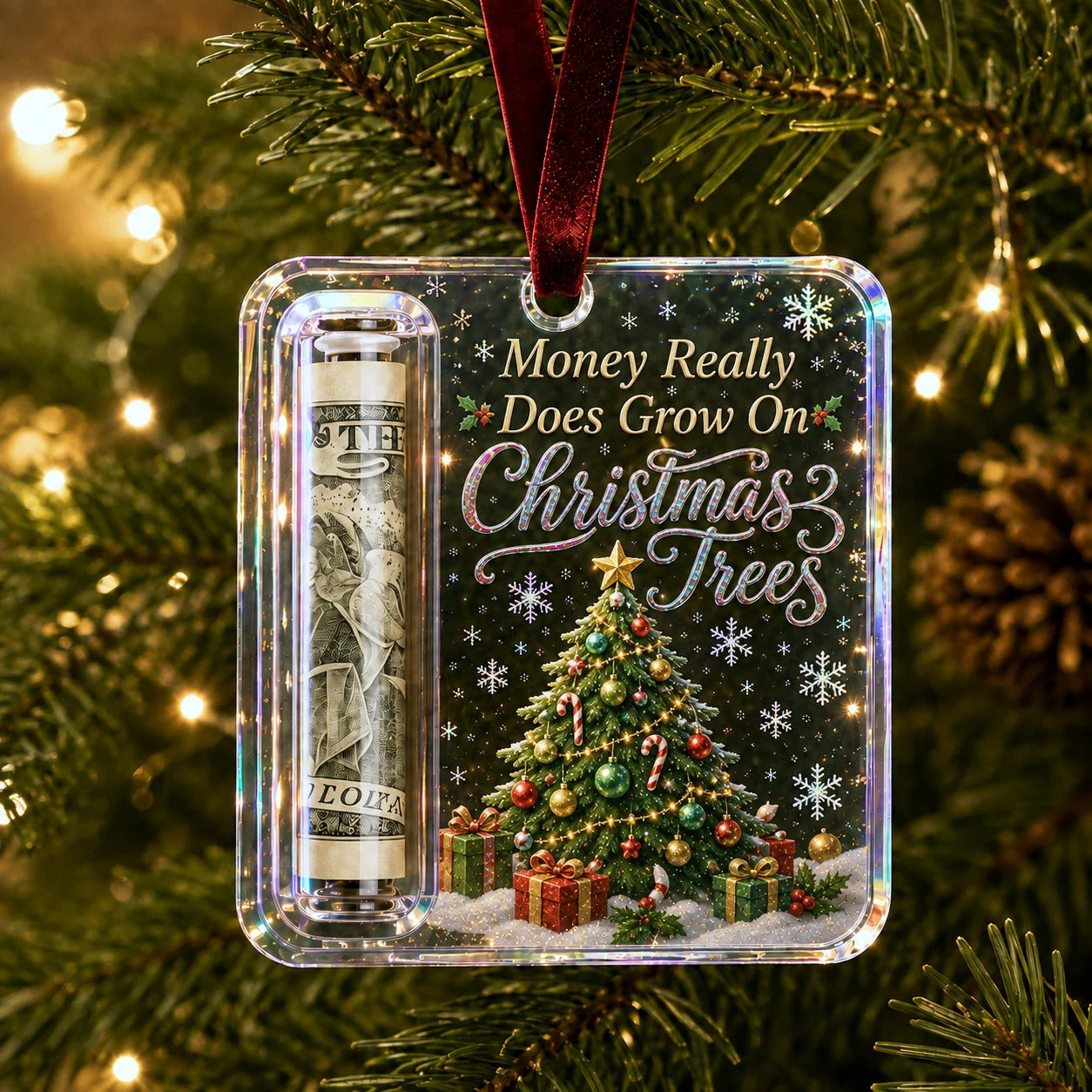 🔥LAST DAY 50% OFF -🎄Christmas Cash Gift Ornament💵- Turn a Simple Cash Gift Into a Christmas Surprise