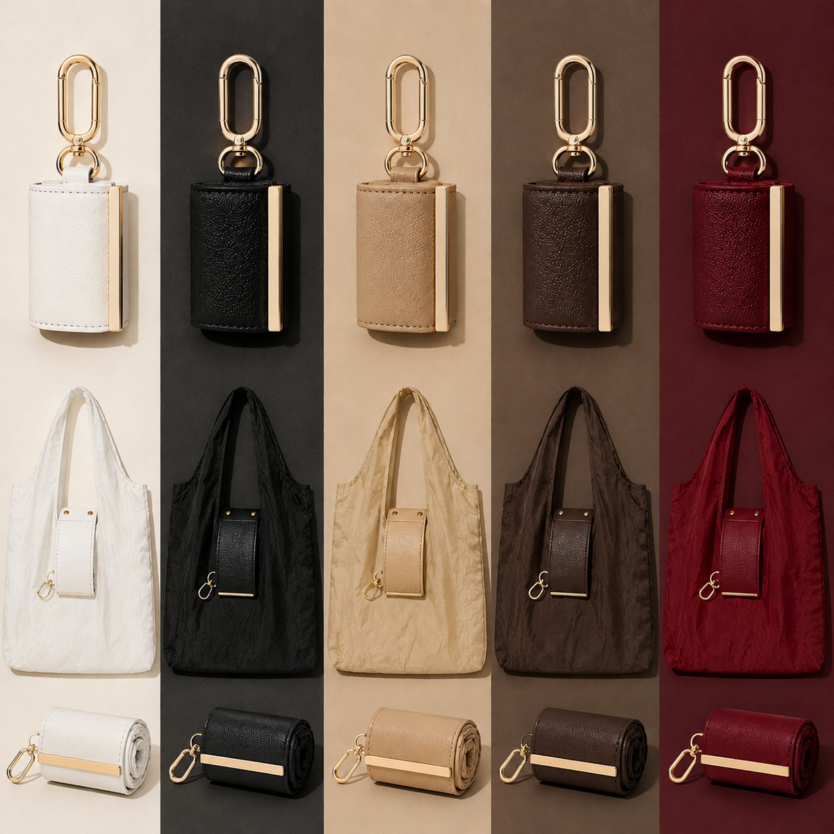 🔥LAST DAY 50% OFF -👜Foldable Shopping Bag Keychain Eco-Friendly Reusable Tote Bag🔑